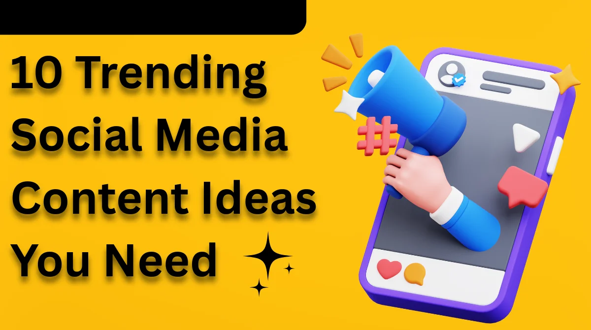 Social media content ideas graphic
