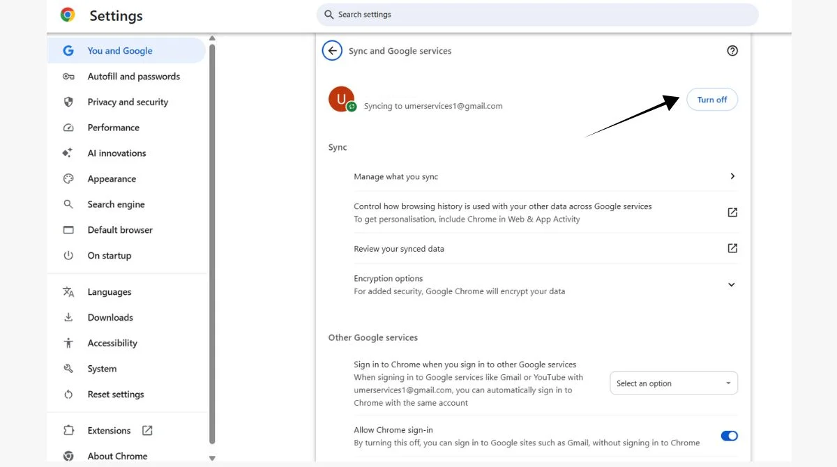 Chrome profile icon page