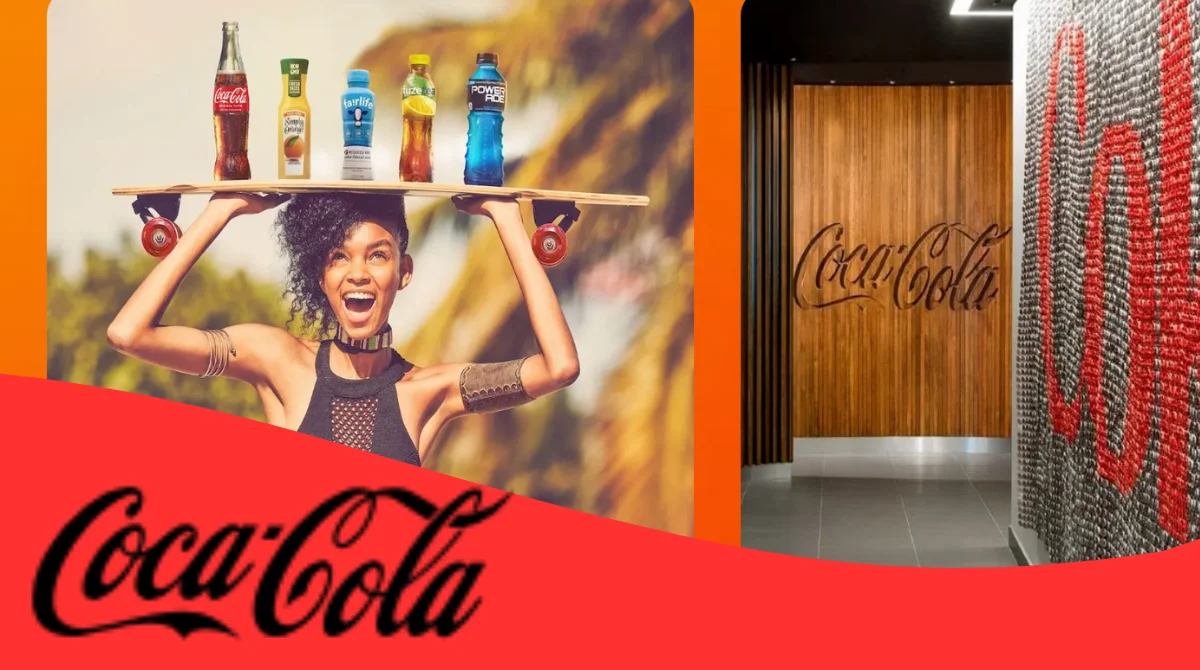 Coca-Cola logo on a red background