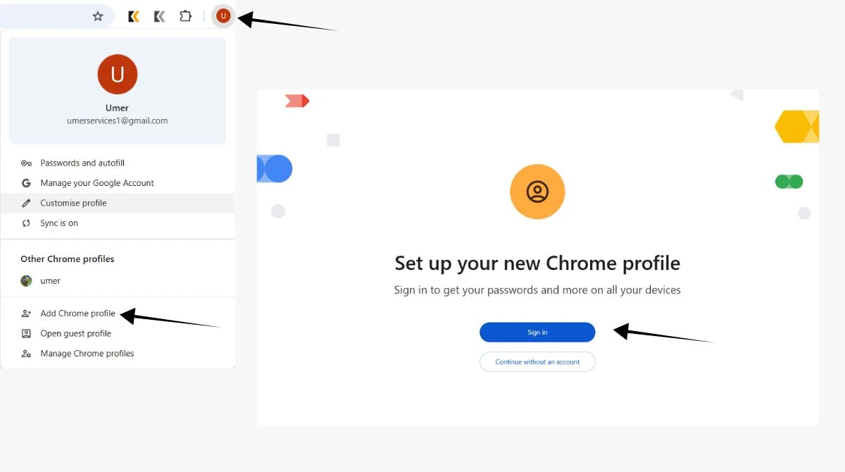 Creating a New Chrome Profile