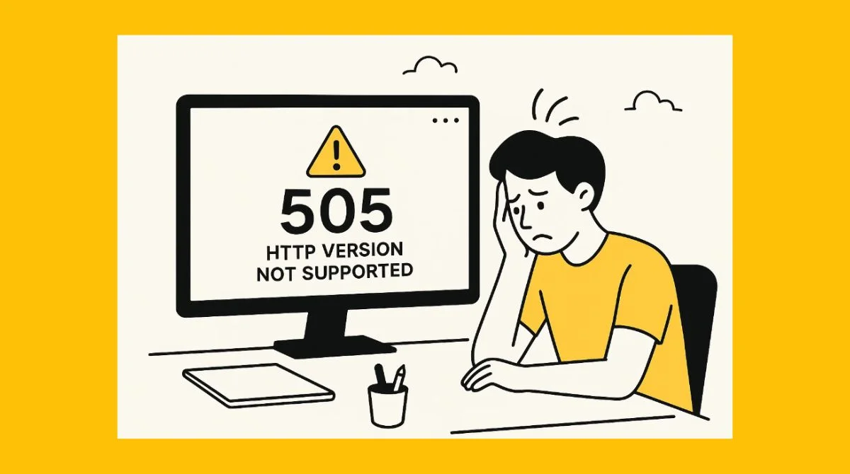 Error 505 on computer screen