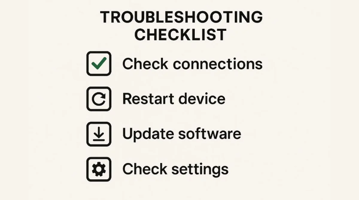 Error 505 troubleshooting checklist