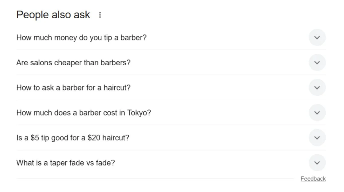 FAQ sections