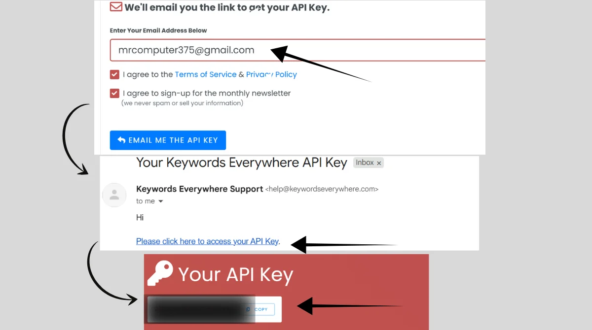 Get API key for Keywords Everywhere