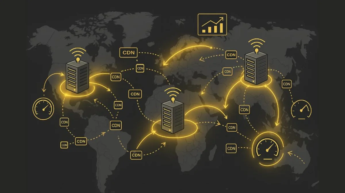 Global server location performance diagram