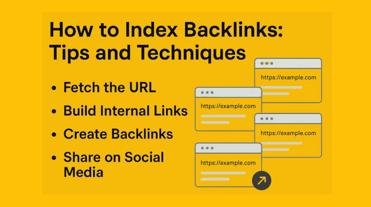 How to Index Backlinks with infographics