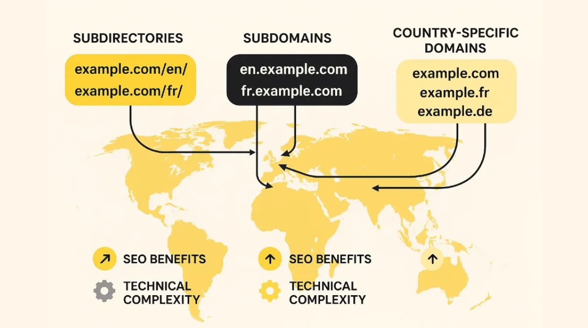 International website URL structure