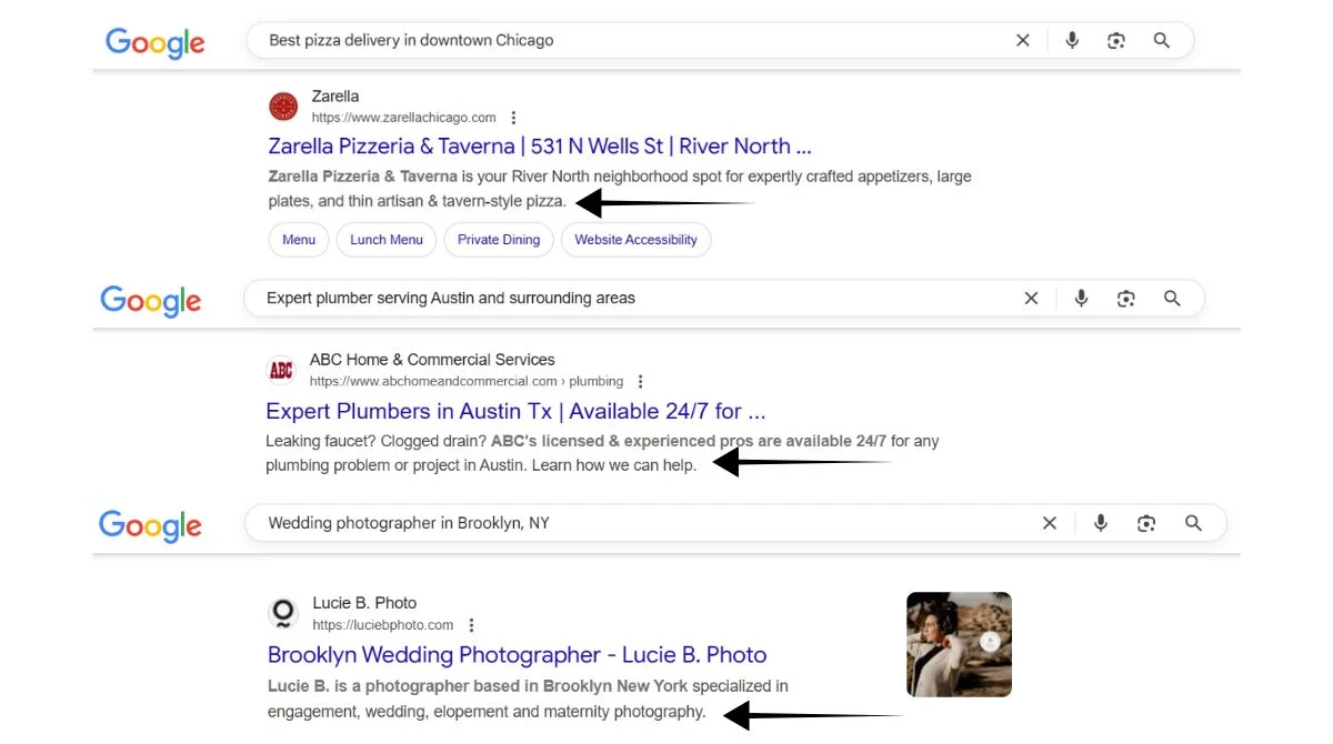 Location-based search results