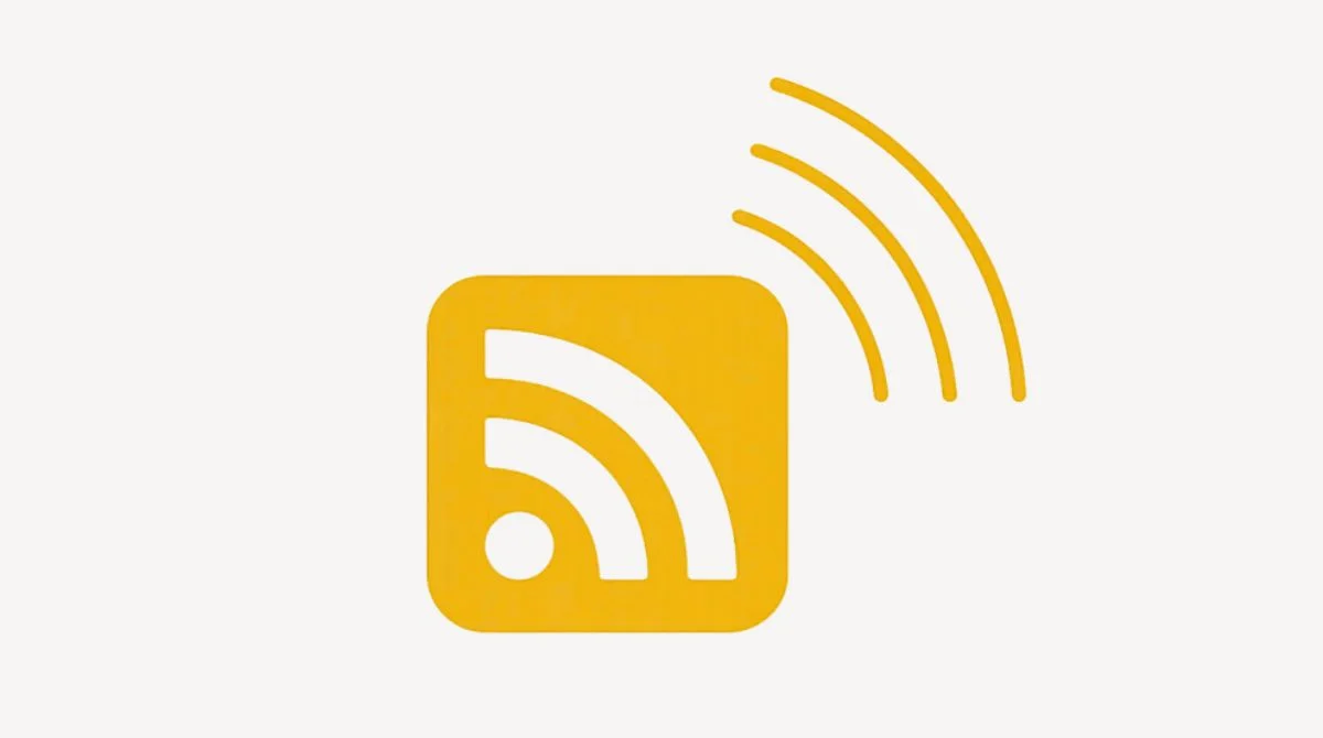 RSS feed icon with signals