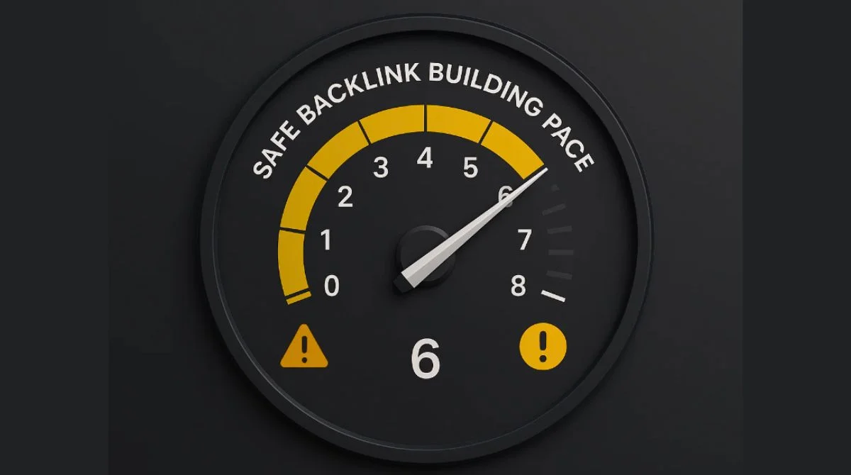 Safe daily backlink building rate meter