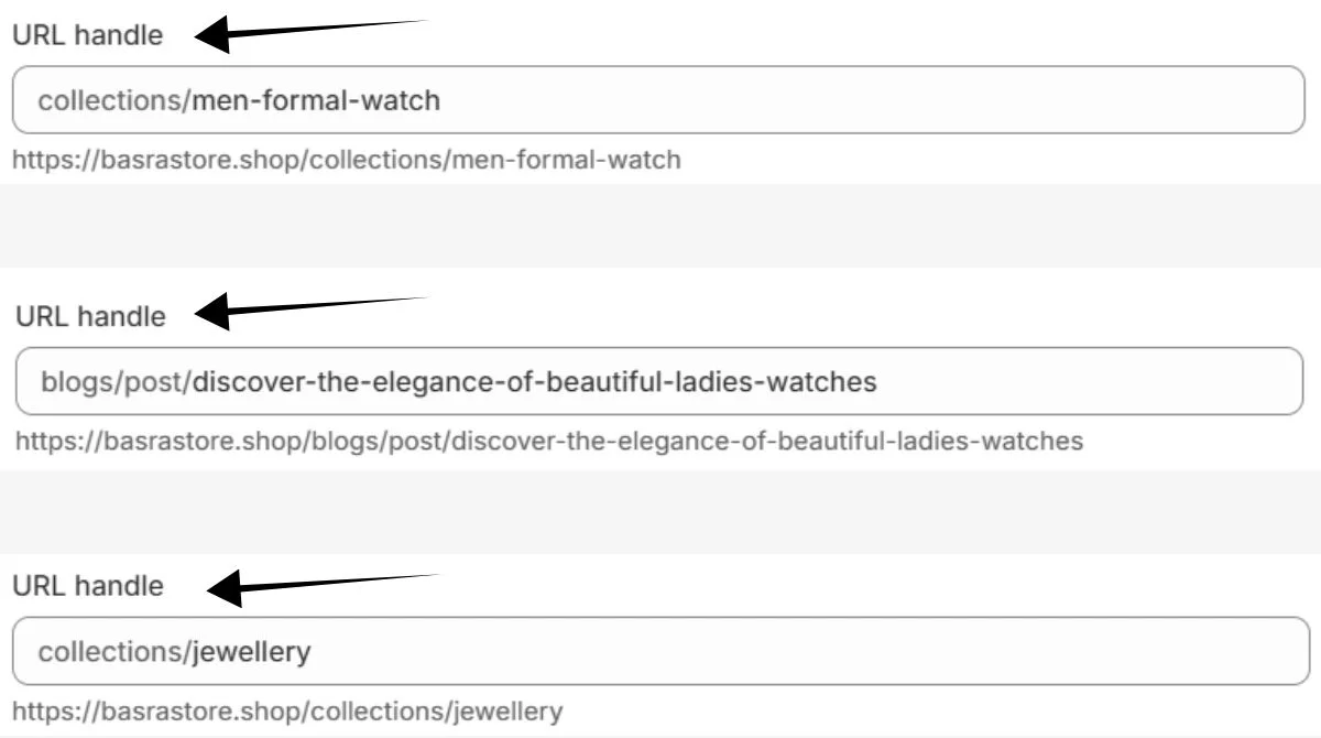 Shopify SEO friendly URLs