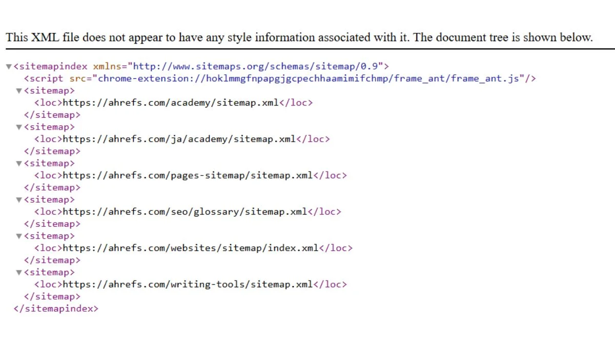 Sitemap XML