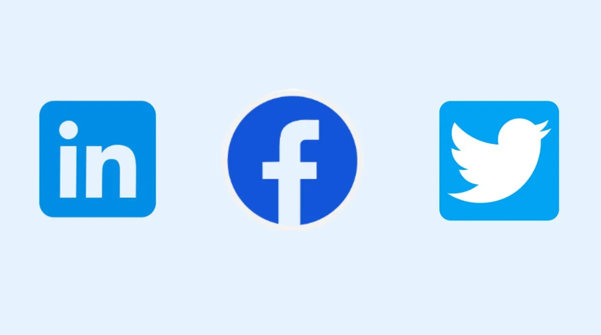 Social media platform icons