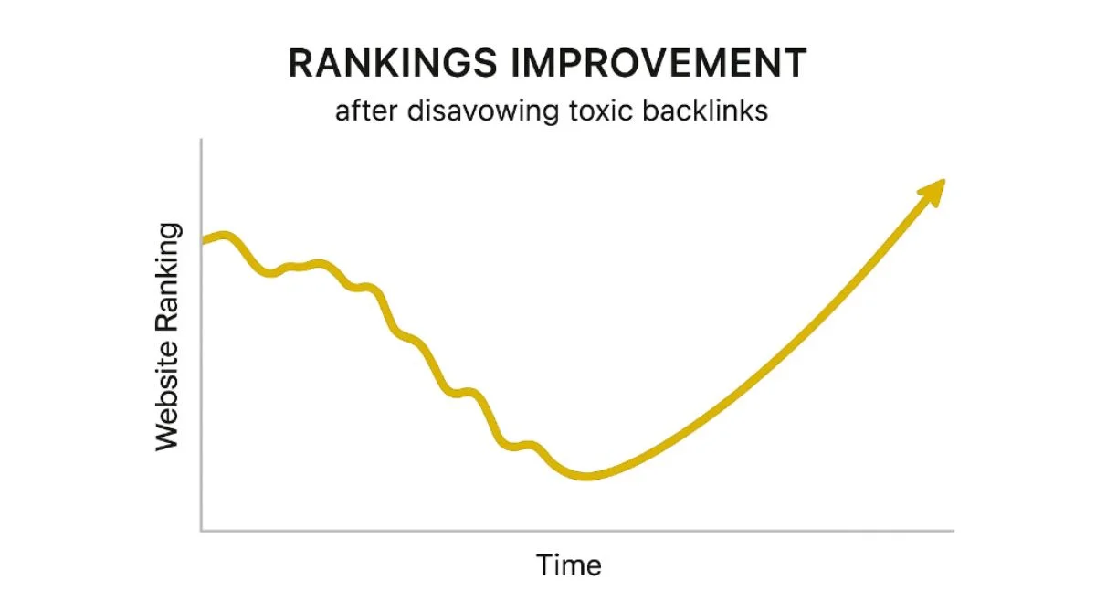 Website ranking improvement chart