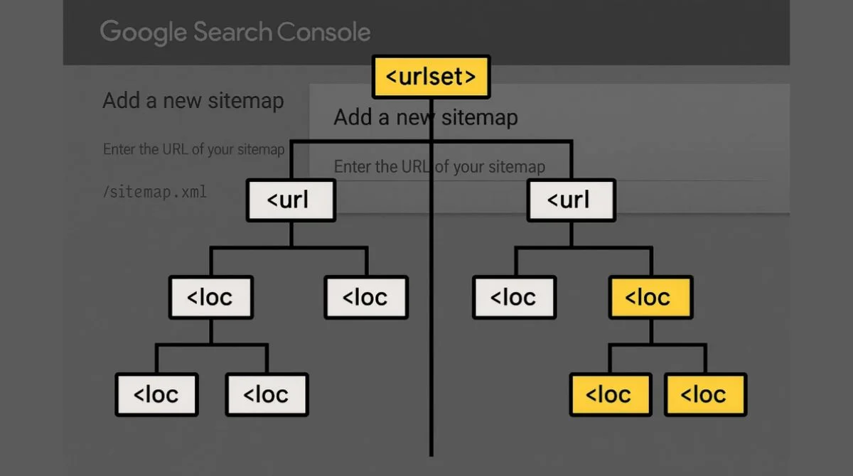 XML sitemap structure diagram