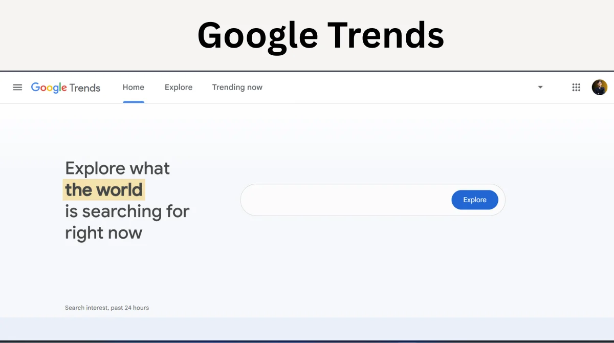 Google Trends search homepage screen