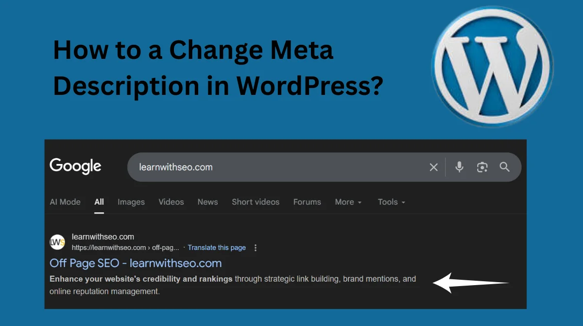 How to Change a Meta Description in WordPress?