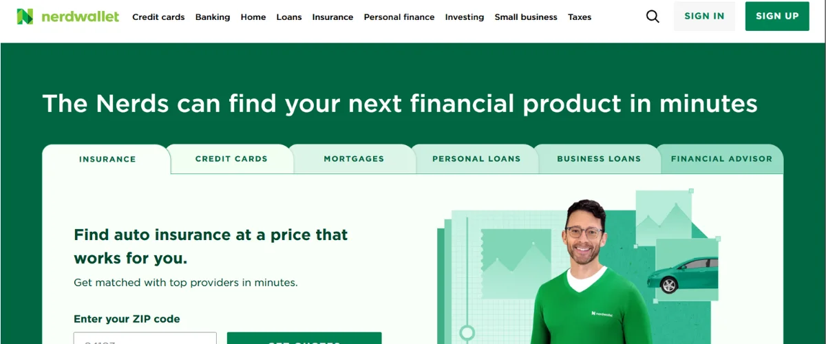 NerdWallet home page