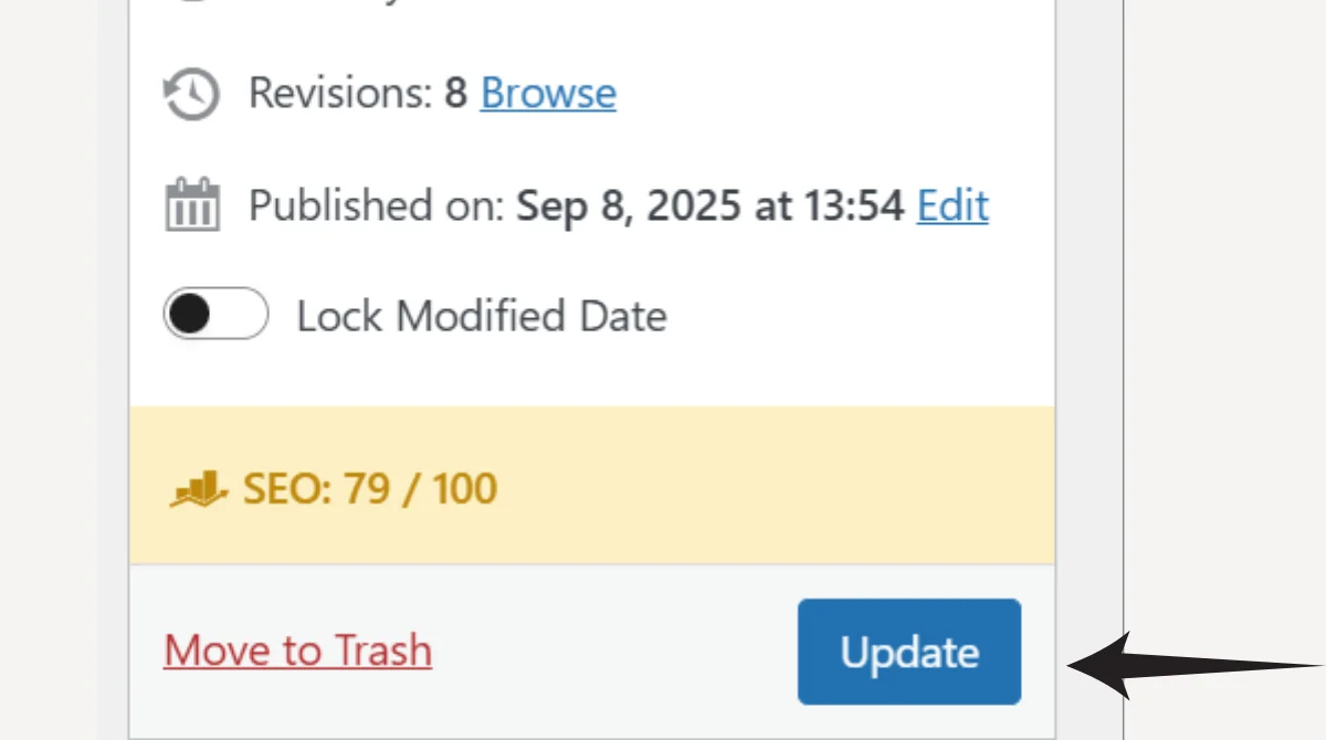Updating the WordPress post