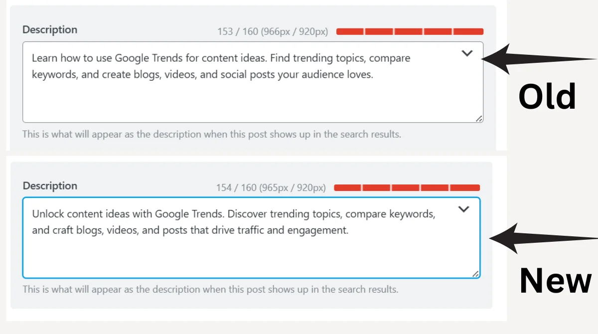 Write a New Optimized Description