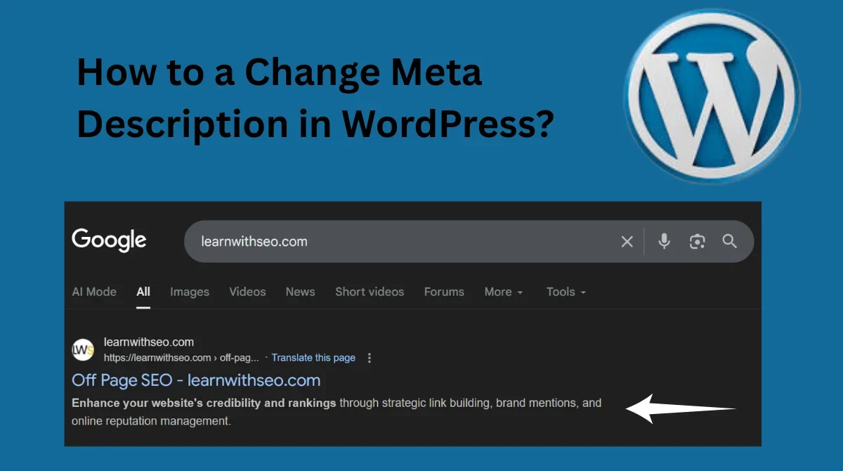 How to Change a Meta Description in WordPress?